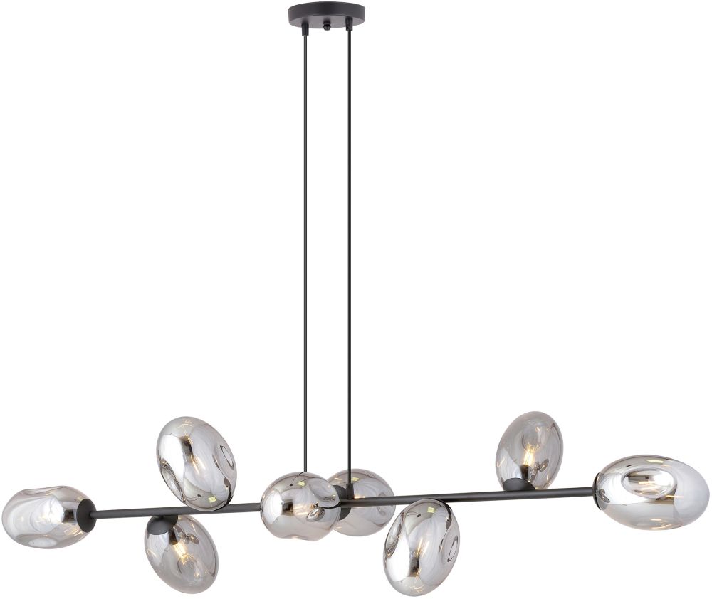 Emibig Pandora lampă suspendată x10 W negru-fumuriu 1263/8