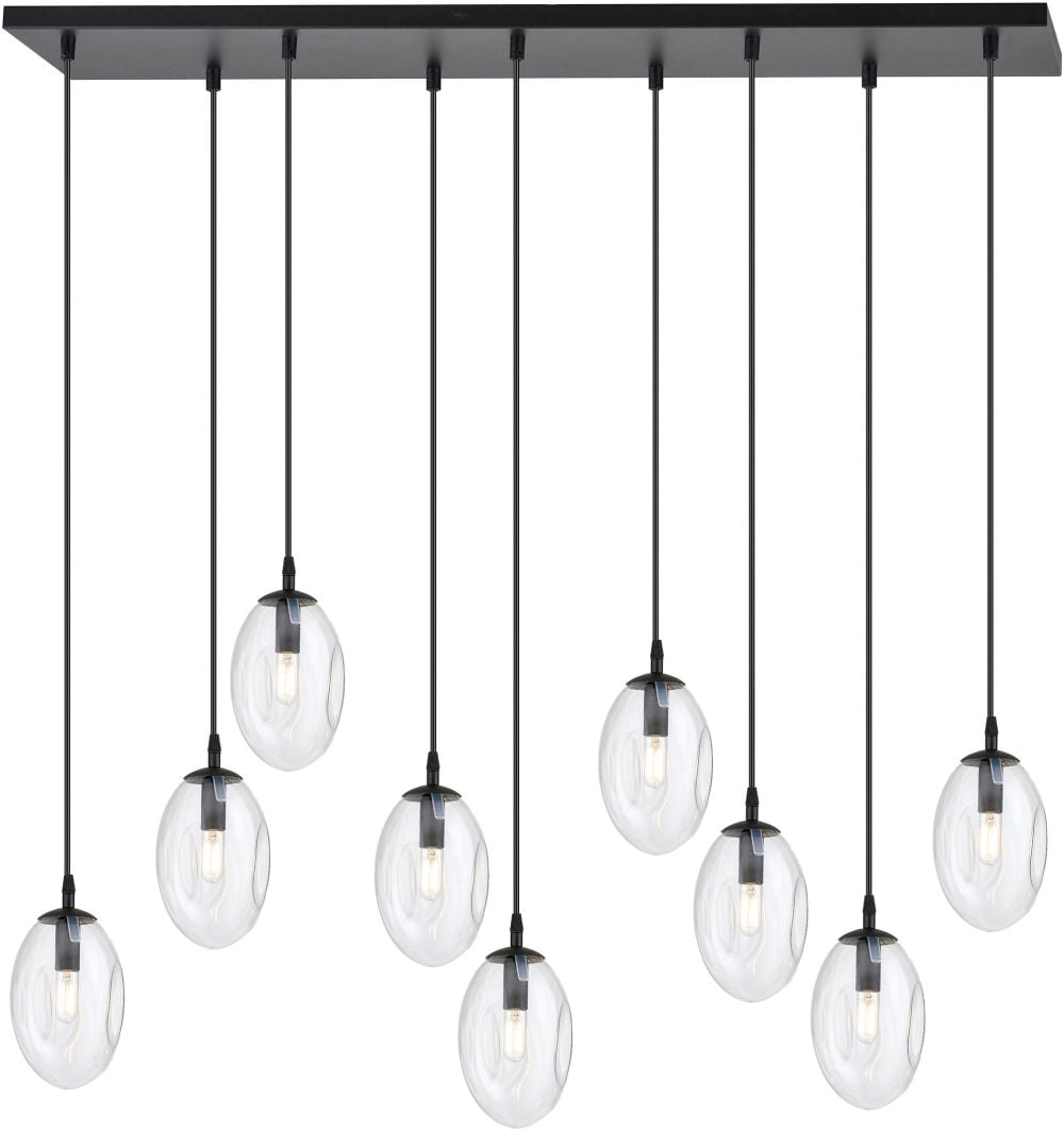 Emibig Astral lampă suspendată x W negru-transparent 1265/9