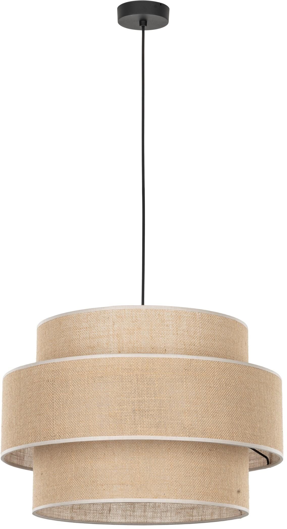 TK Lighting Calisto lampă suspendată 3x15 W negru-bej 5402