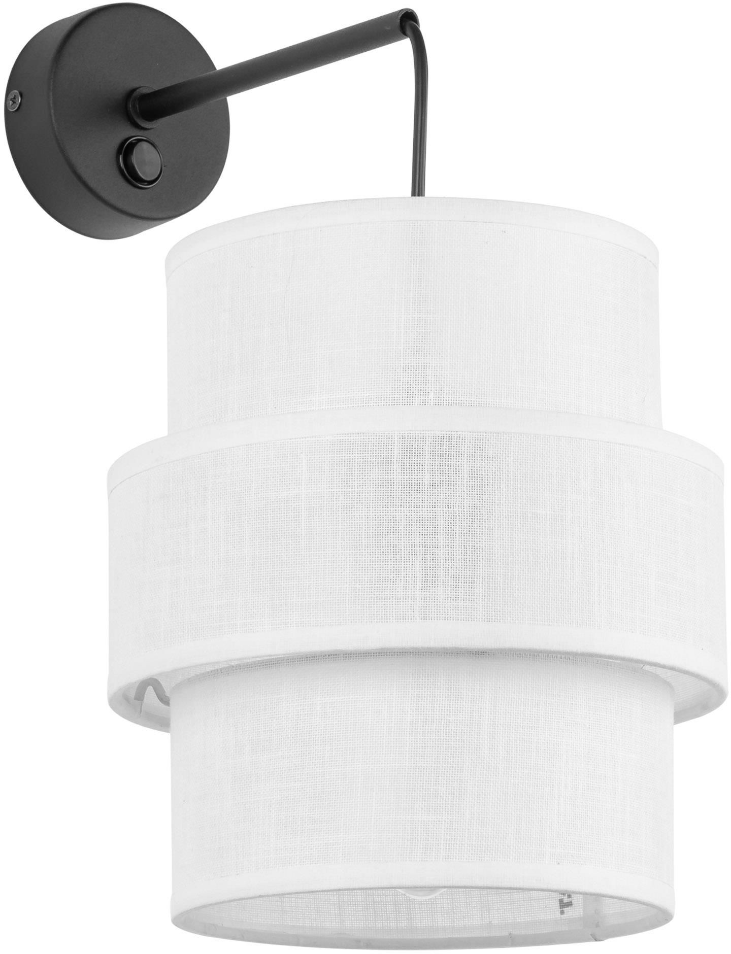 TK Lighting Calisto lampă de perete 1x15 W alb-negru 5956