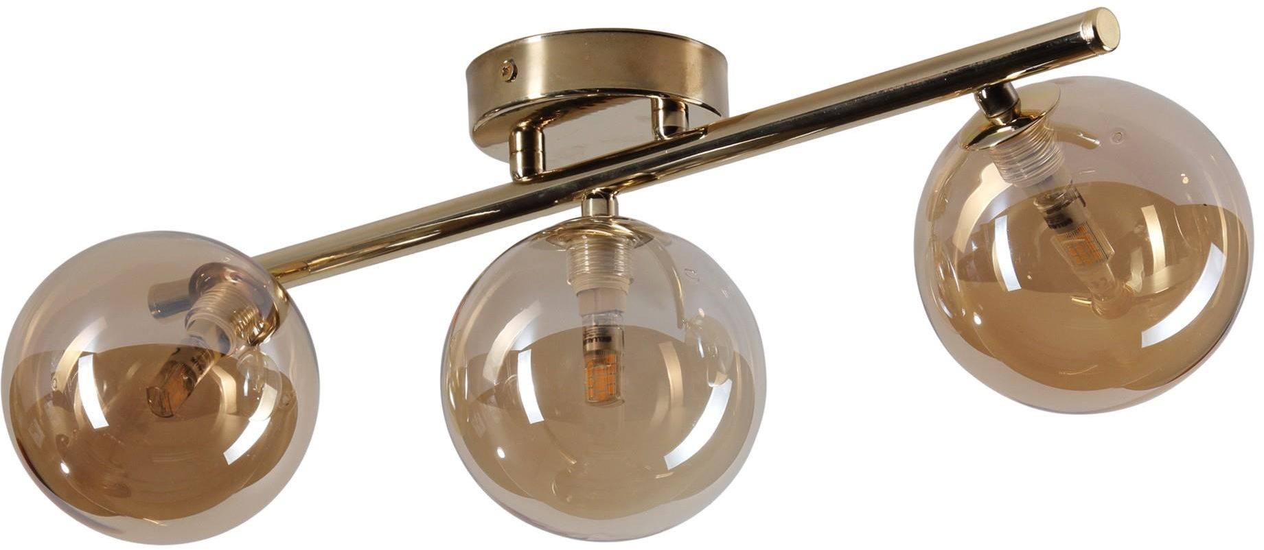 TK Lighting Estera lampă de tavan 3x6 W auriu-chihlimbar 5418