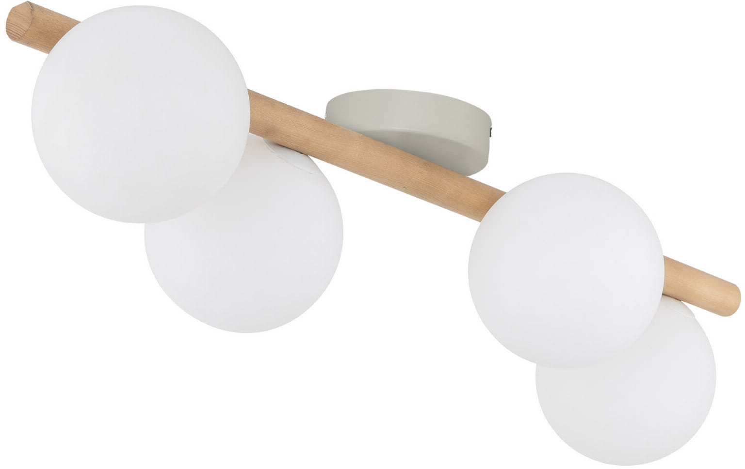 TK Lighting Estera Wood lampă de tavan 4x6 W alb-lemn 5769