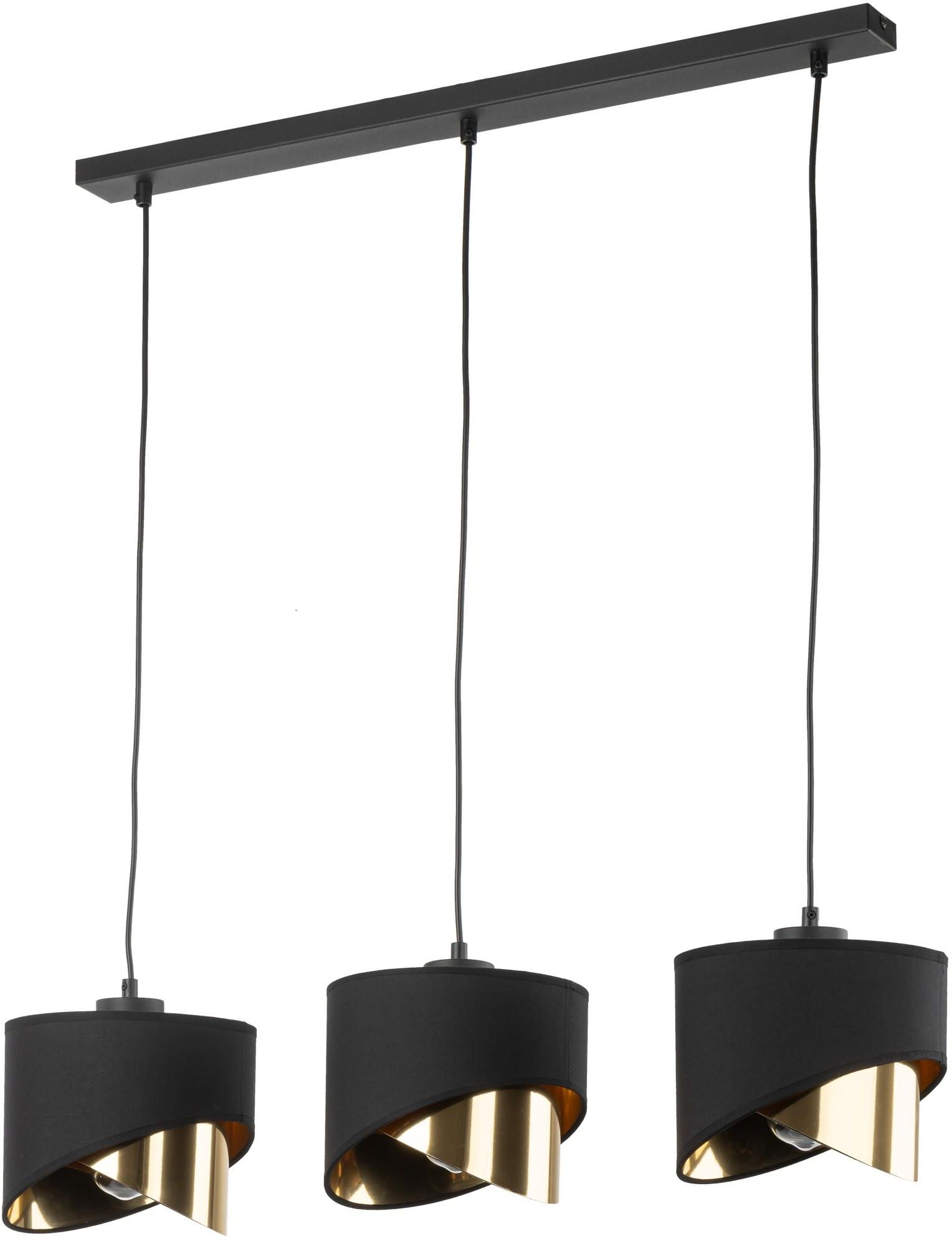 TK Lighting Grant lampă suspendată 3x15 W negru-auriu 4877