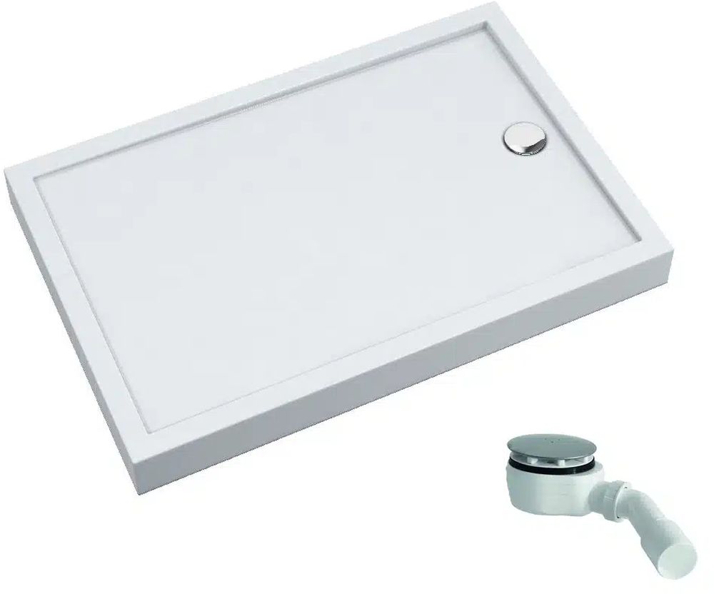 Schedpol Competia New cădiță de duș dreptunghiulară x80 cm alb 3.4837