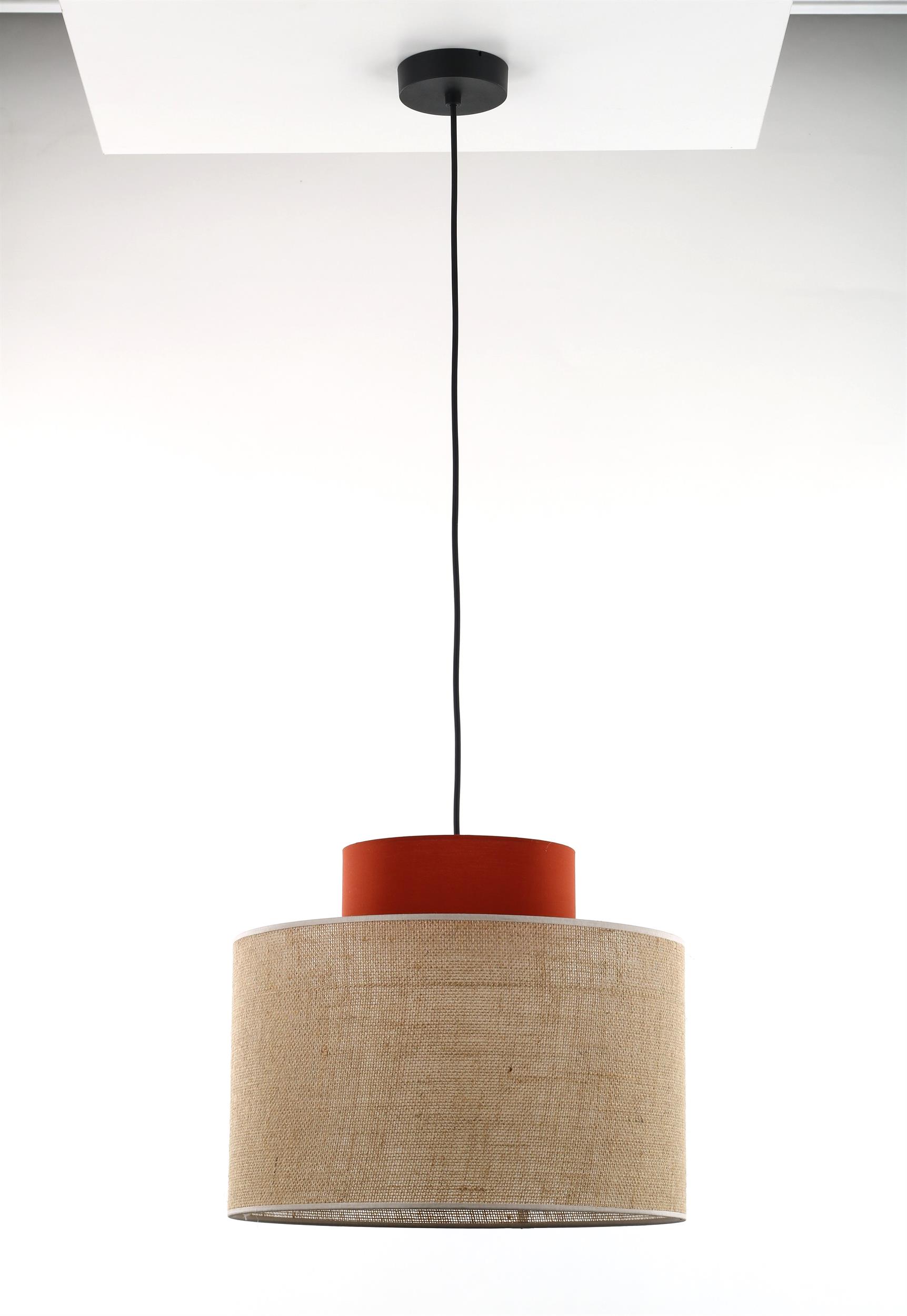 TK Lighting Duo lampă suspendată 1x15 W negru-maro 2785