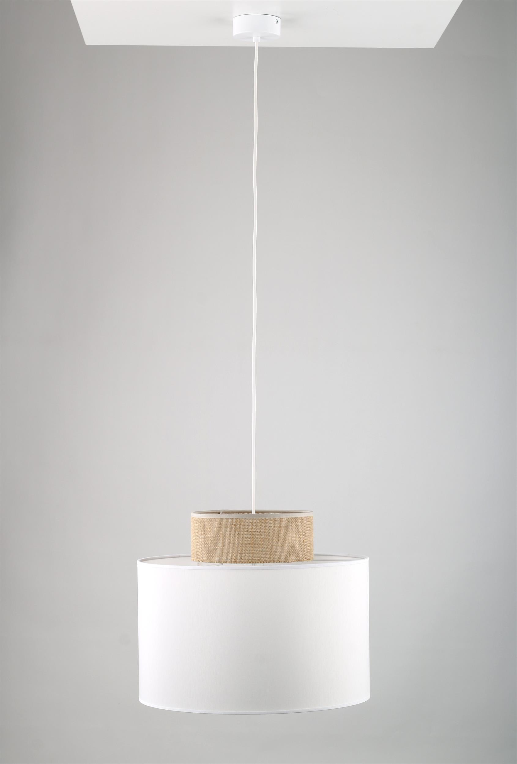TK Lighting Duo lampă suspendată 1x15 W alb 1856