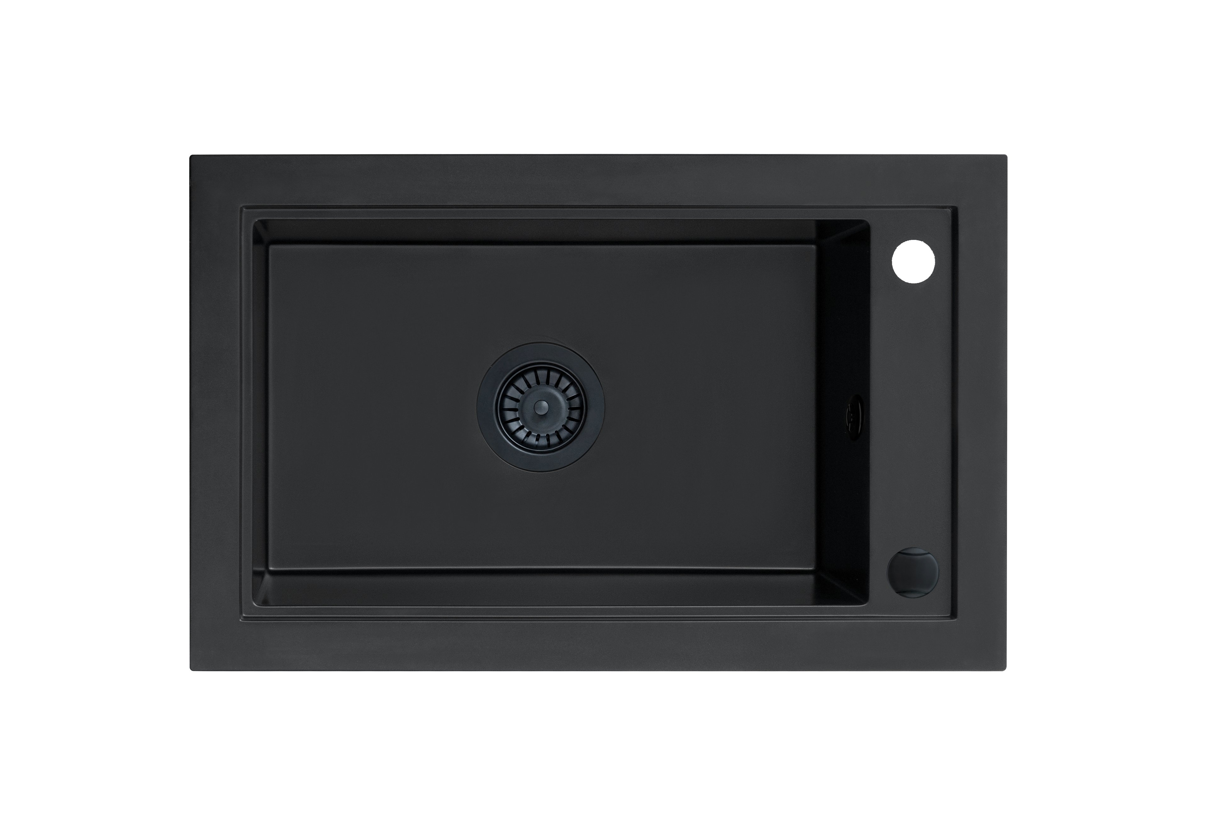 Berg Linda chiuvetă din granit 68.6x42.7 cm negru BRQL19104