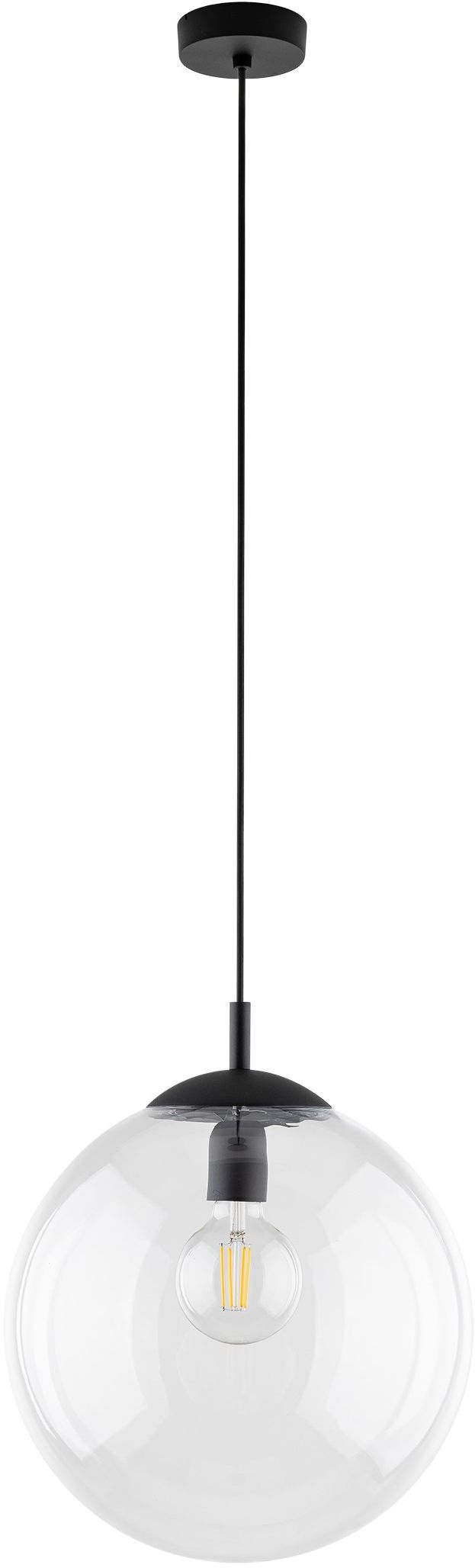 TK Lighting Esme lampă suspendată 1x15 W negru-transparent 3268