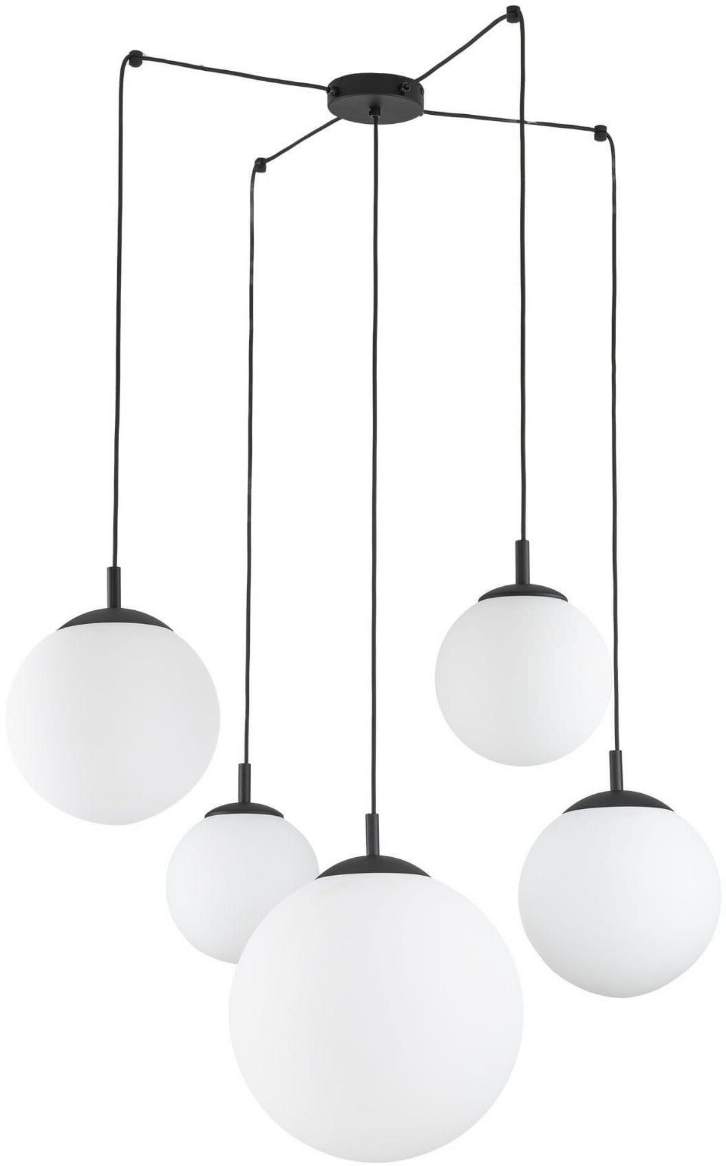 TK Lighting Esme lampă suspendată 5x15 W negru 4791