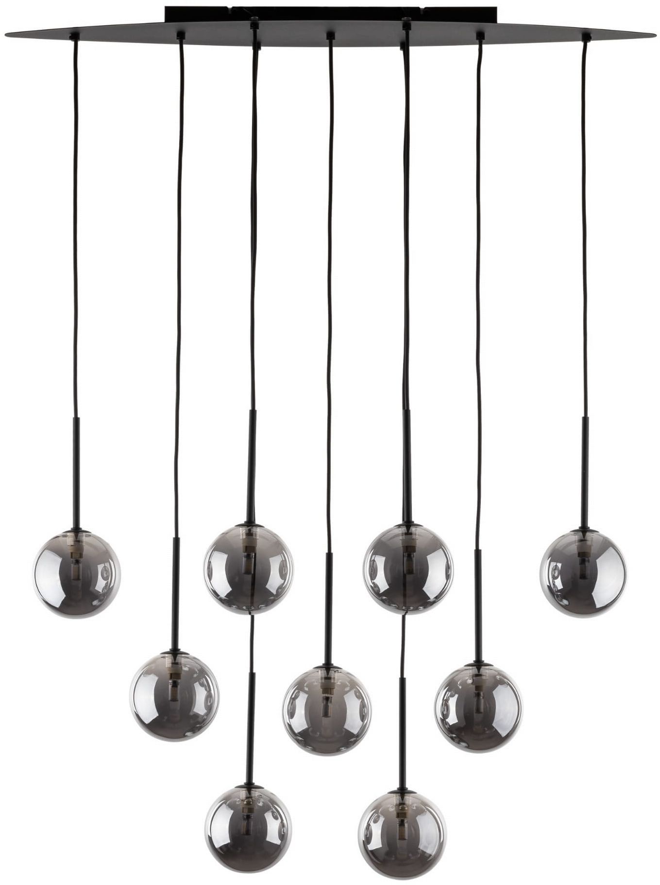 TK Lighting Esme lampă suspendată x6 W negru 6148