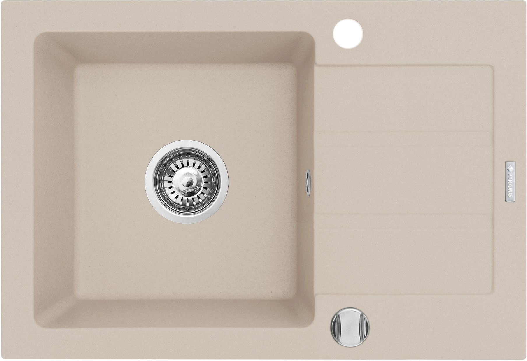 Pyramis Next chiuvetă din granit 68x44 cm bej 070162001