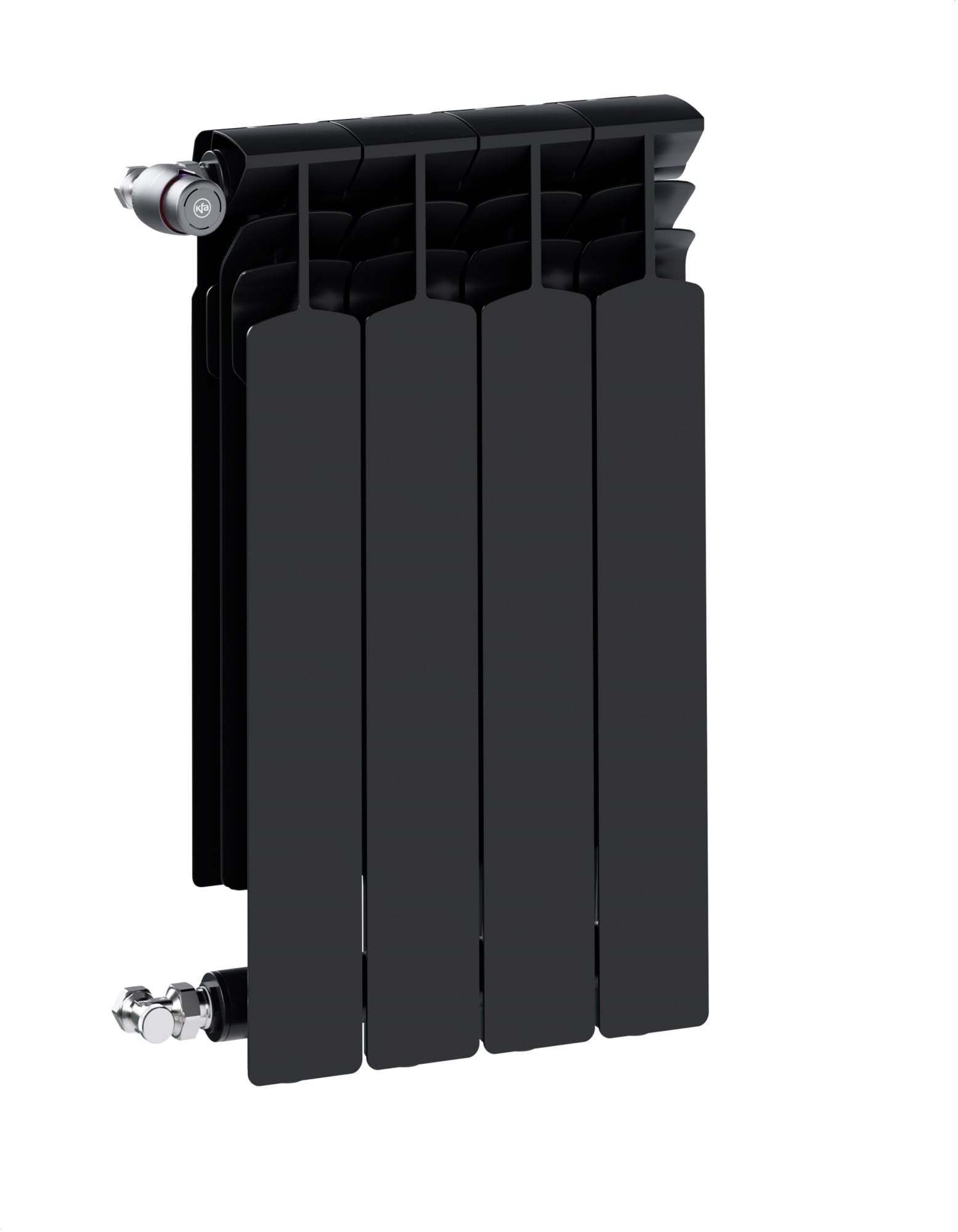 KFA Armatura G600F calorifer de cameră 67.2x32.2 cm podłączenie lateral negru 772-040-81