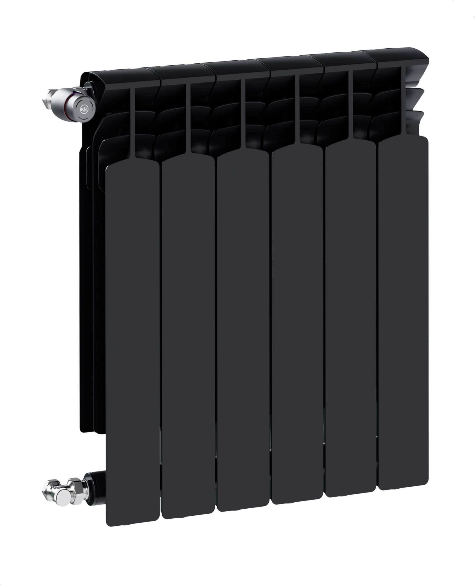 KFA Armatura G600F calorifer de cameră 67.2x32.2 cm podłączenie lateral negru 772-060-81