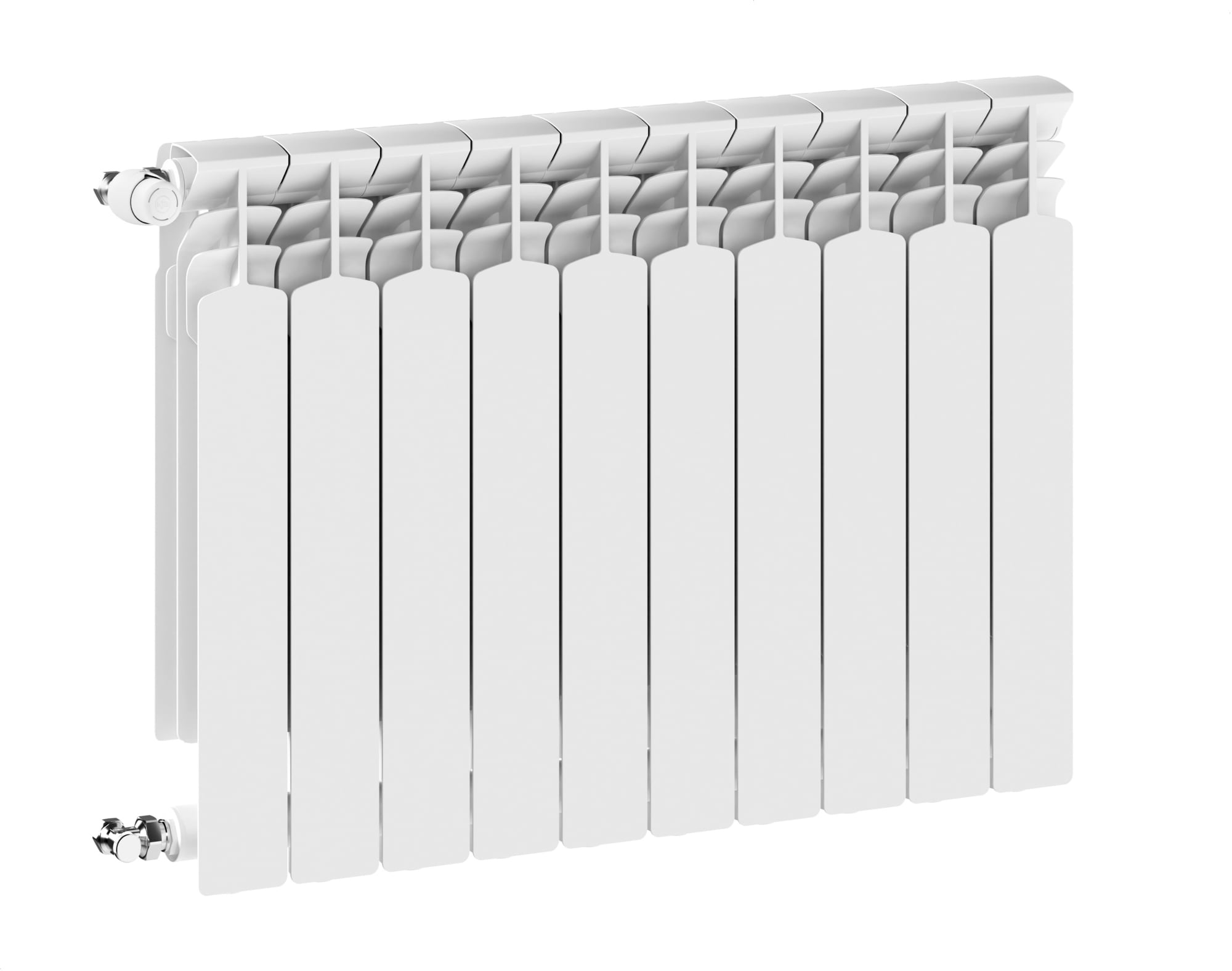 KFA Armatura G600F calorifer de cameră 67.2x80.5 cm podłączenie lateral alb 772-100-44