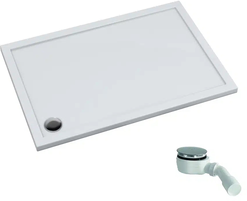 Schedpol Caspar New cădiță de duș dreptunghiulară cu sifon 100x80 cm alb 3.2336