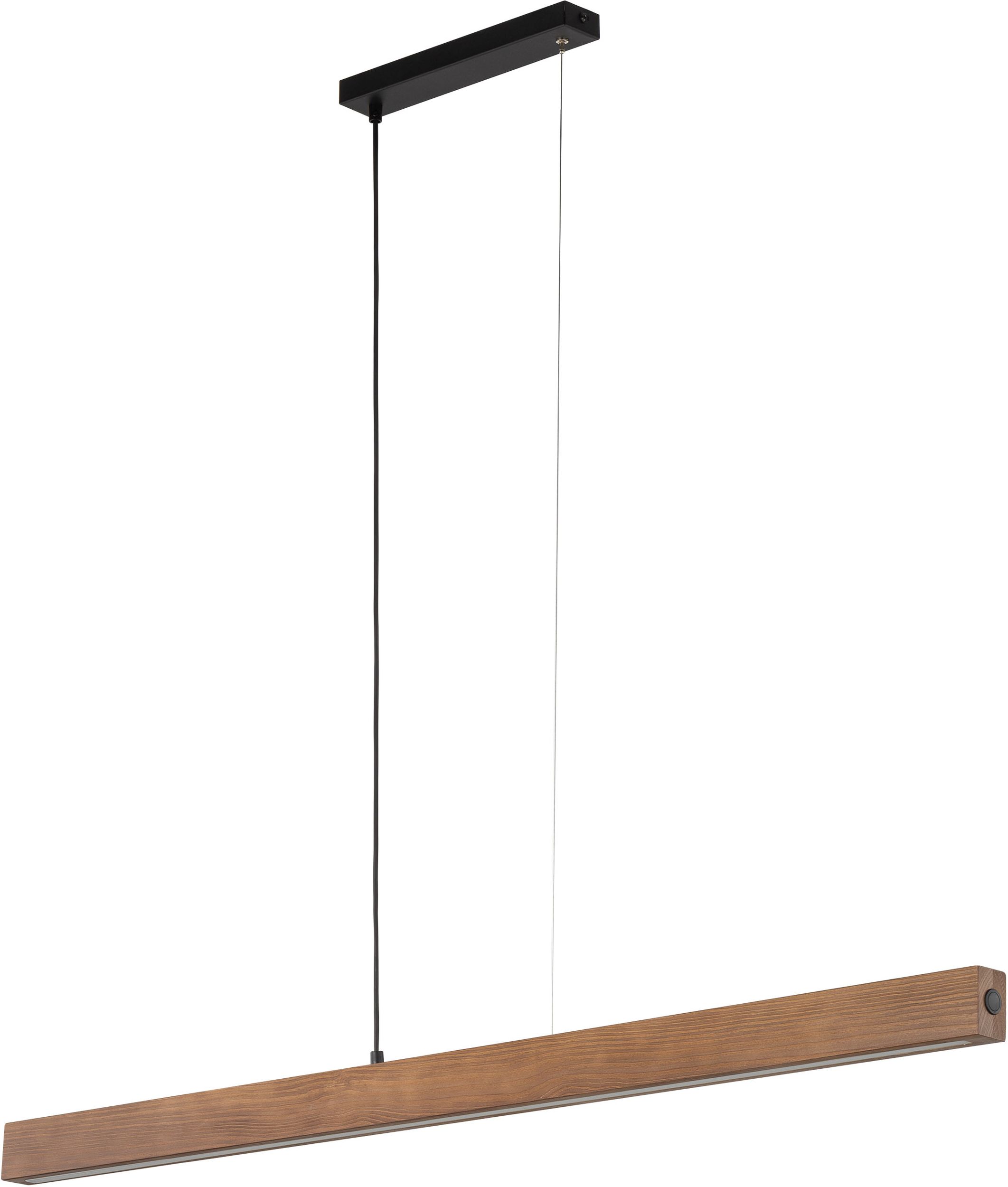 TK Lighting Teo lampă suspendată 1x36 W negru-lemn 1449