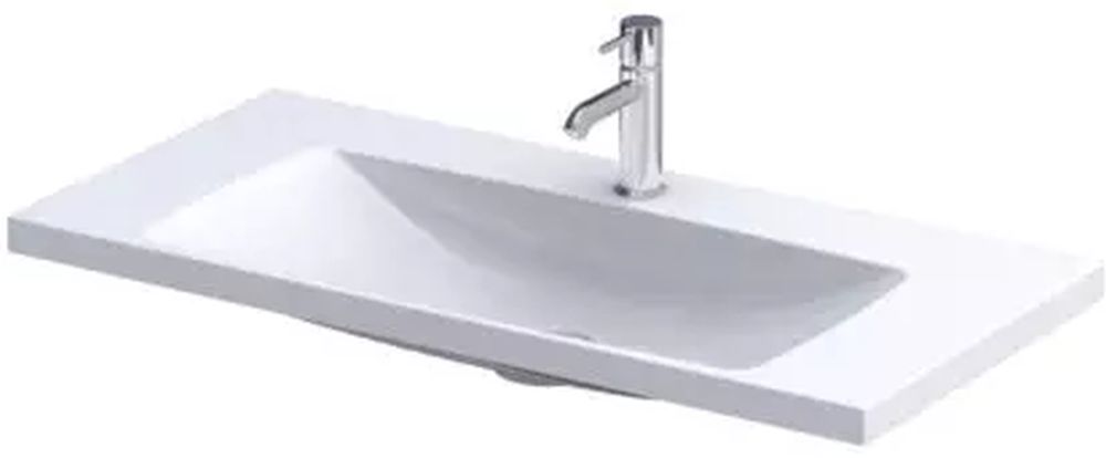 Oristo Compact lavoar 80x38 cm dreptunghiular mobilier alb UME-C-ET-80-92