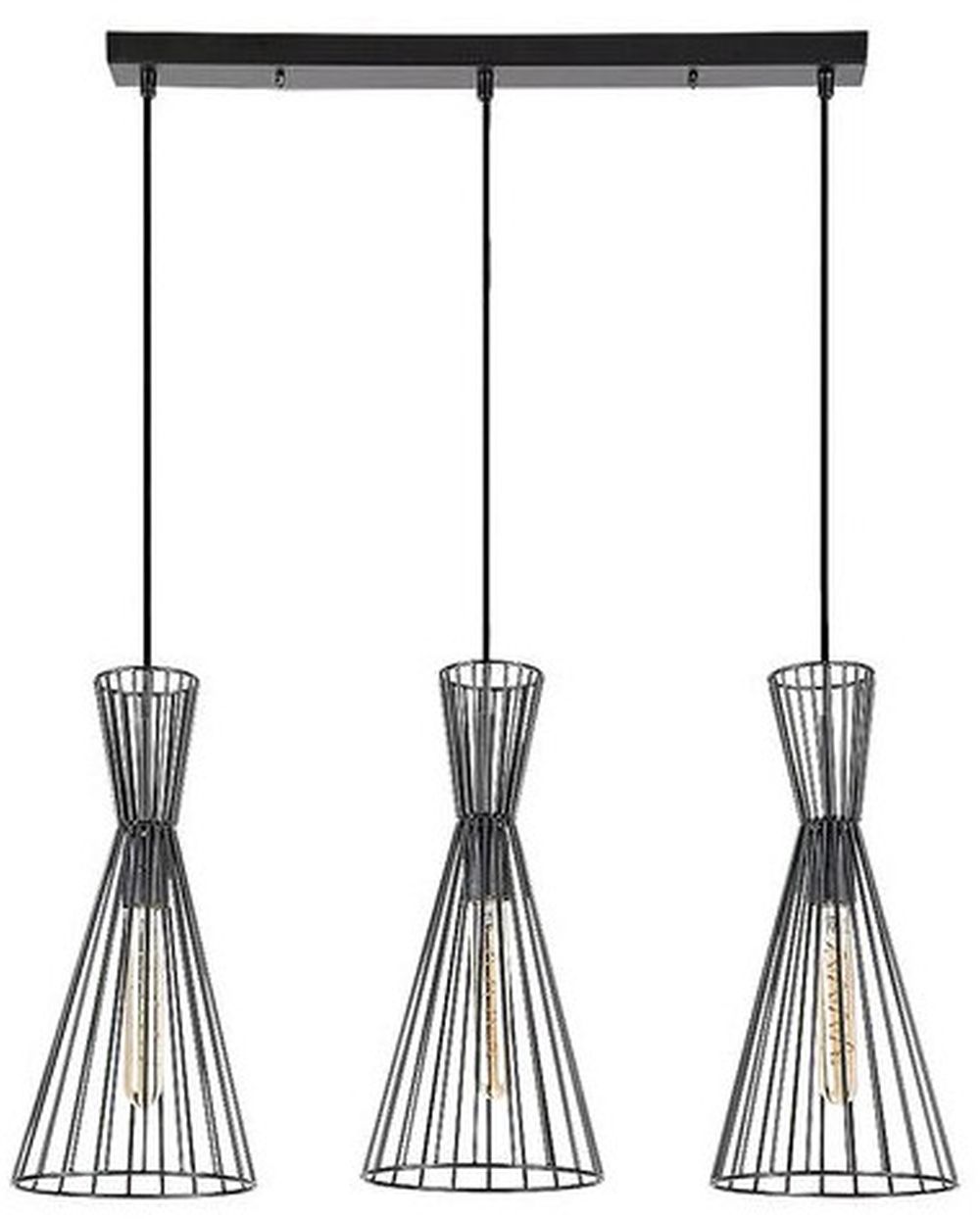 Rabalux Leandros lampă suspendată 3x60 W negru 72006