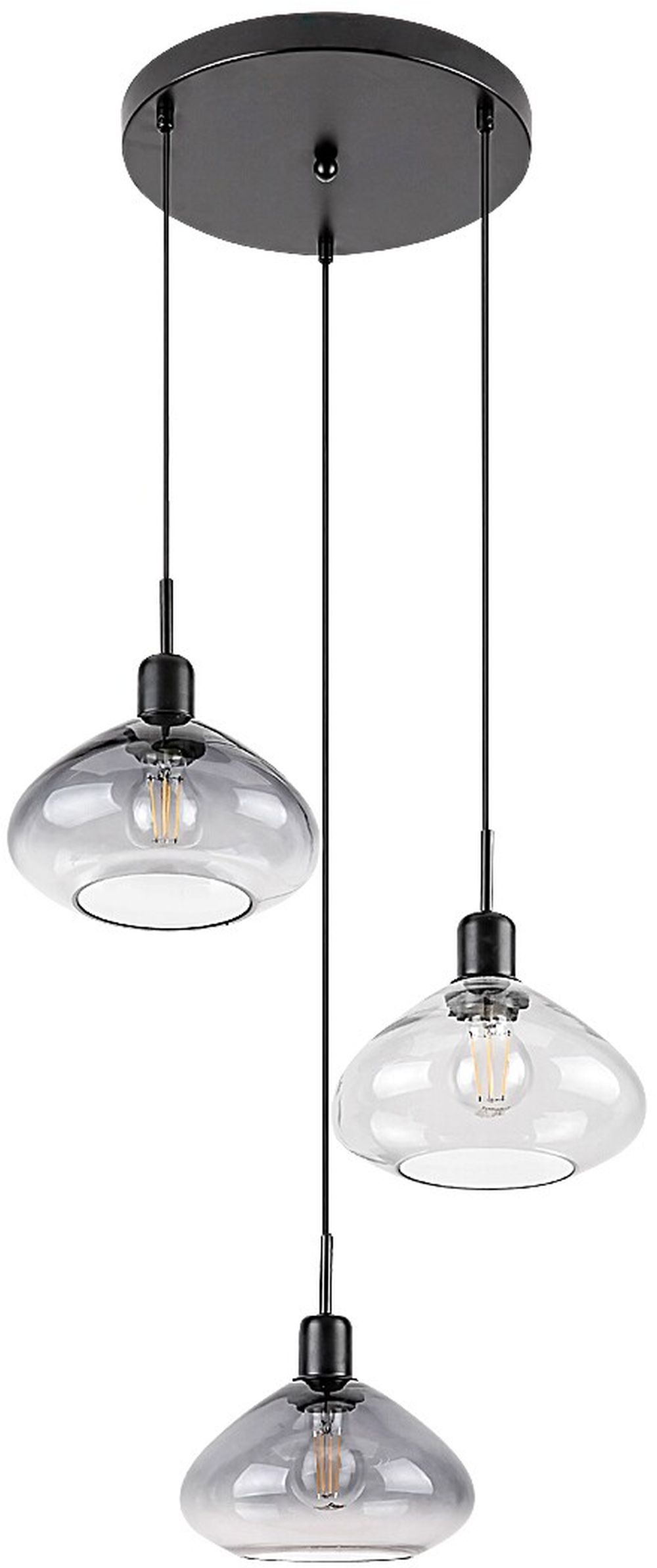 Rabalux Dvora lampă suspendată 3x40 W negru 72023