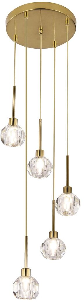 Rabalux Kassia lampă suspendată 5x5 W transparent-auriu 5396