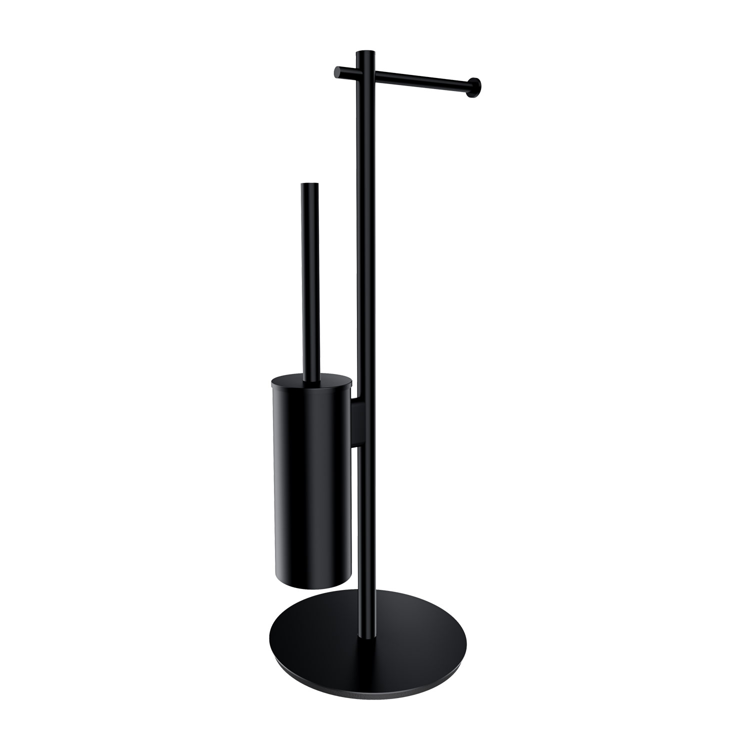 Omnires Modern Project suport cu perie wc negru MP60810BL