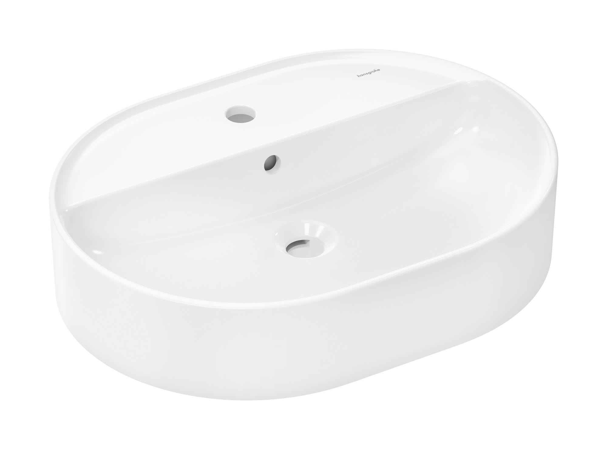 Hansgrohe Xuniva U lavoar 60x45 cm oval de blat alb 61080450