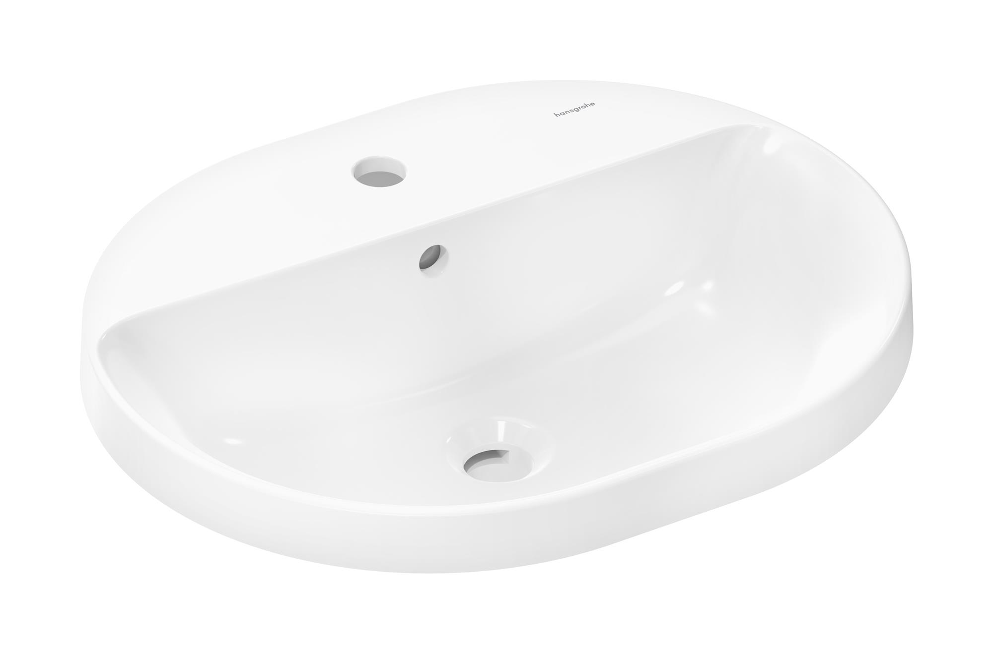Hansgrohe Xuniva U lavoar 55x45 cm ovale încastrat alb 61064450