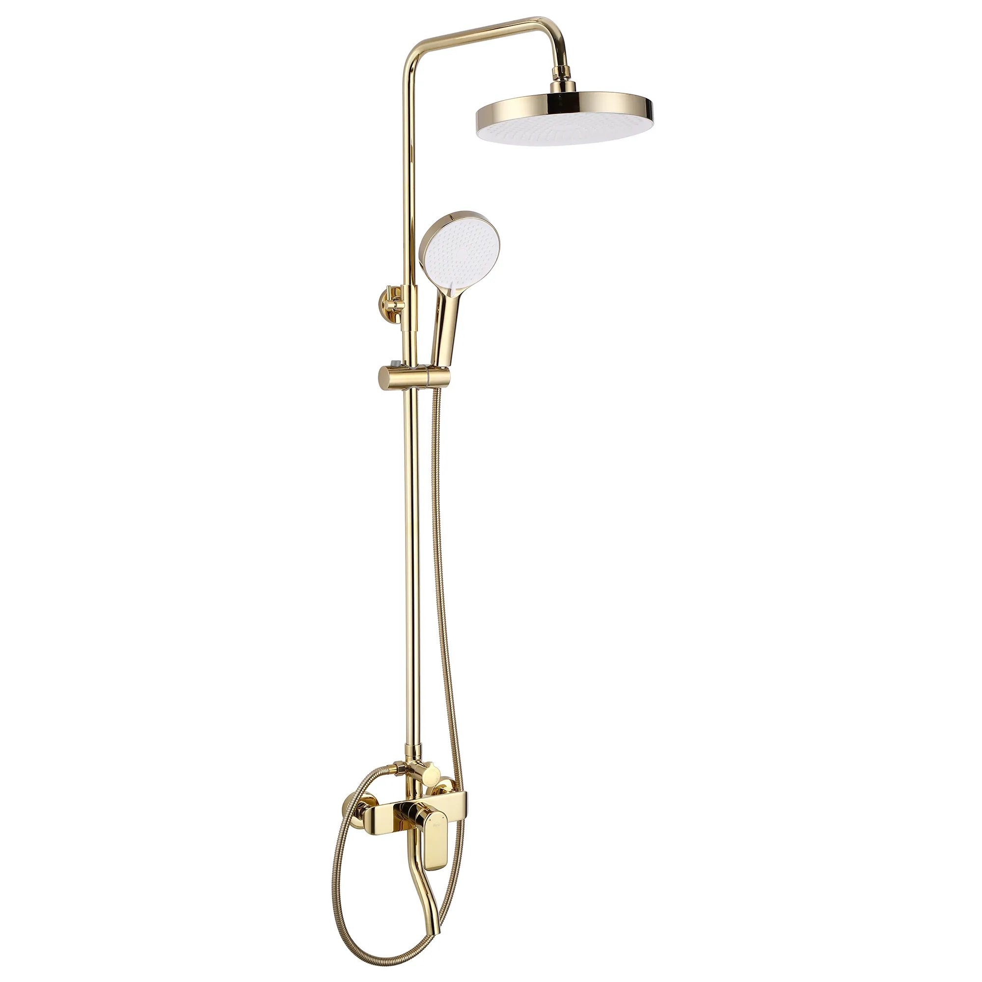 Rea Bloom set de duș perete cu duș de ploaie auriu REA-P9528