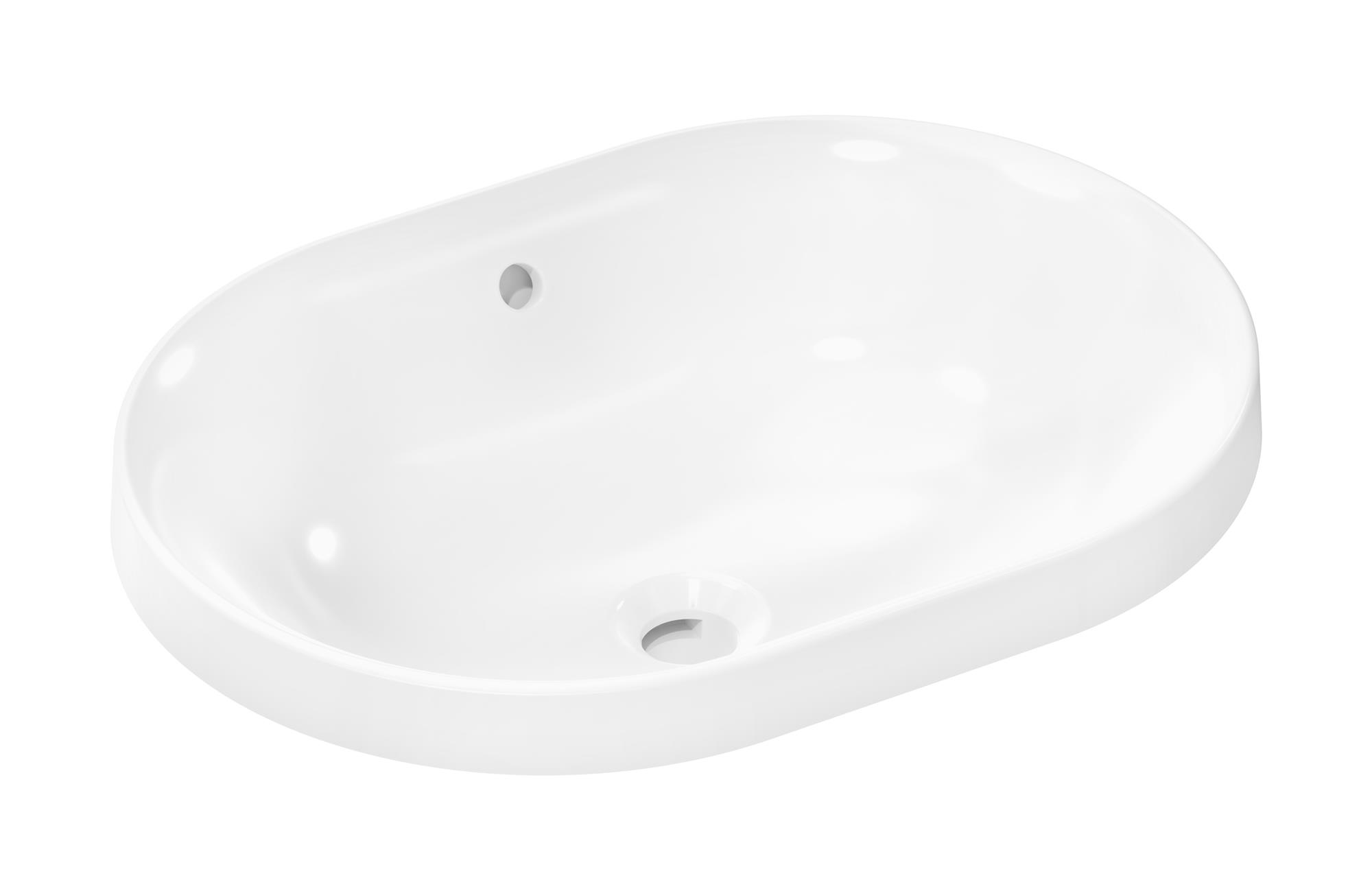 Hansgrohe Xuniva U lavoar 55x40 cm ovale încastrat alb 60157450