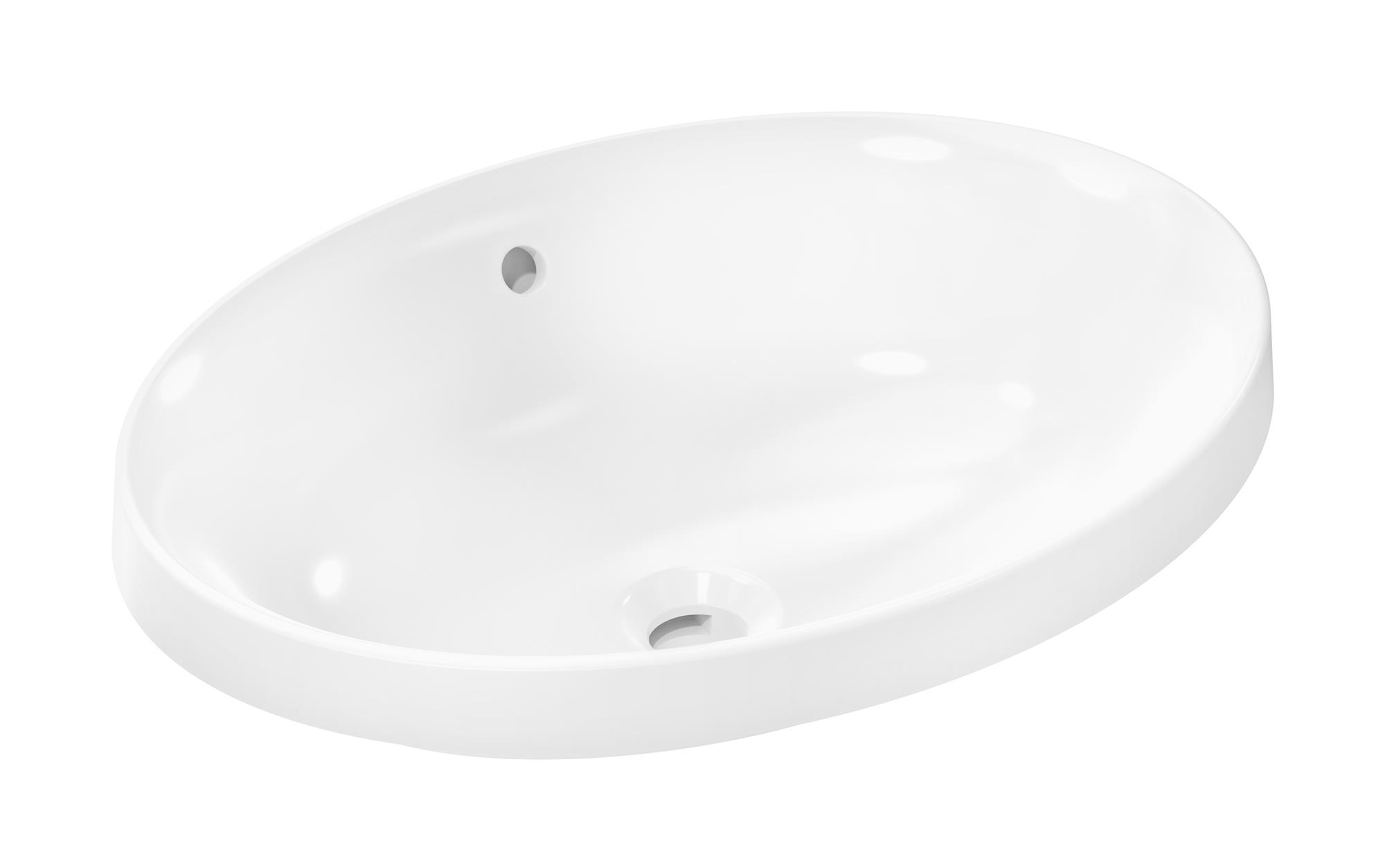 Hansgrohe Xuniva D lavoar 55x40 cm ovale încastrat alb luciu 61058450