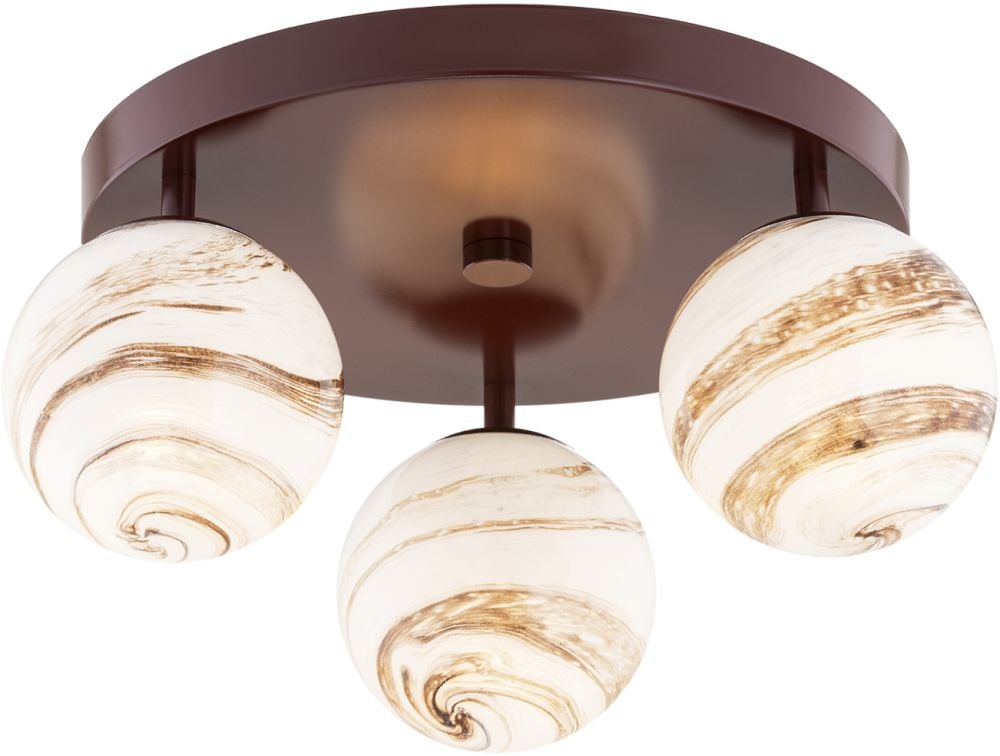 Argon Fabio lampă de tavan 3x7 W alb-maro 6292