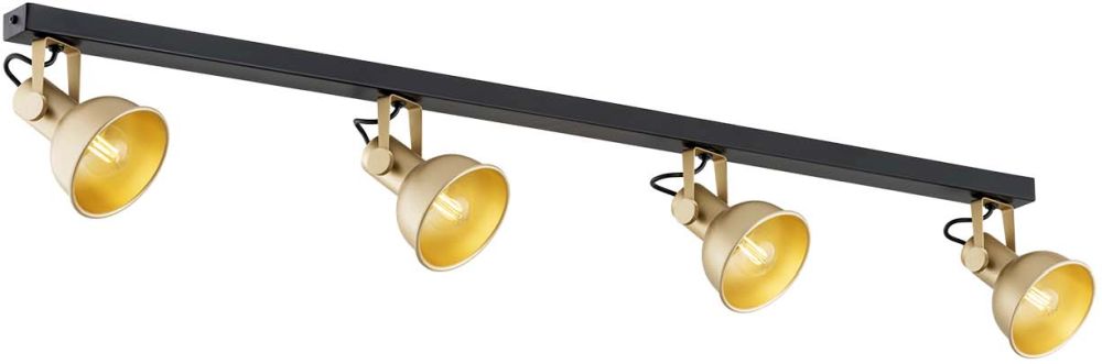 Argon Lenora lampă de tavan 4x7 W negru-auriu 1801