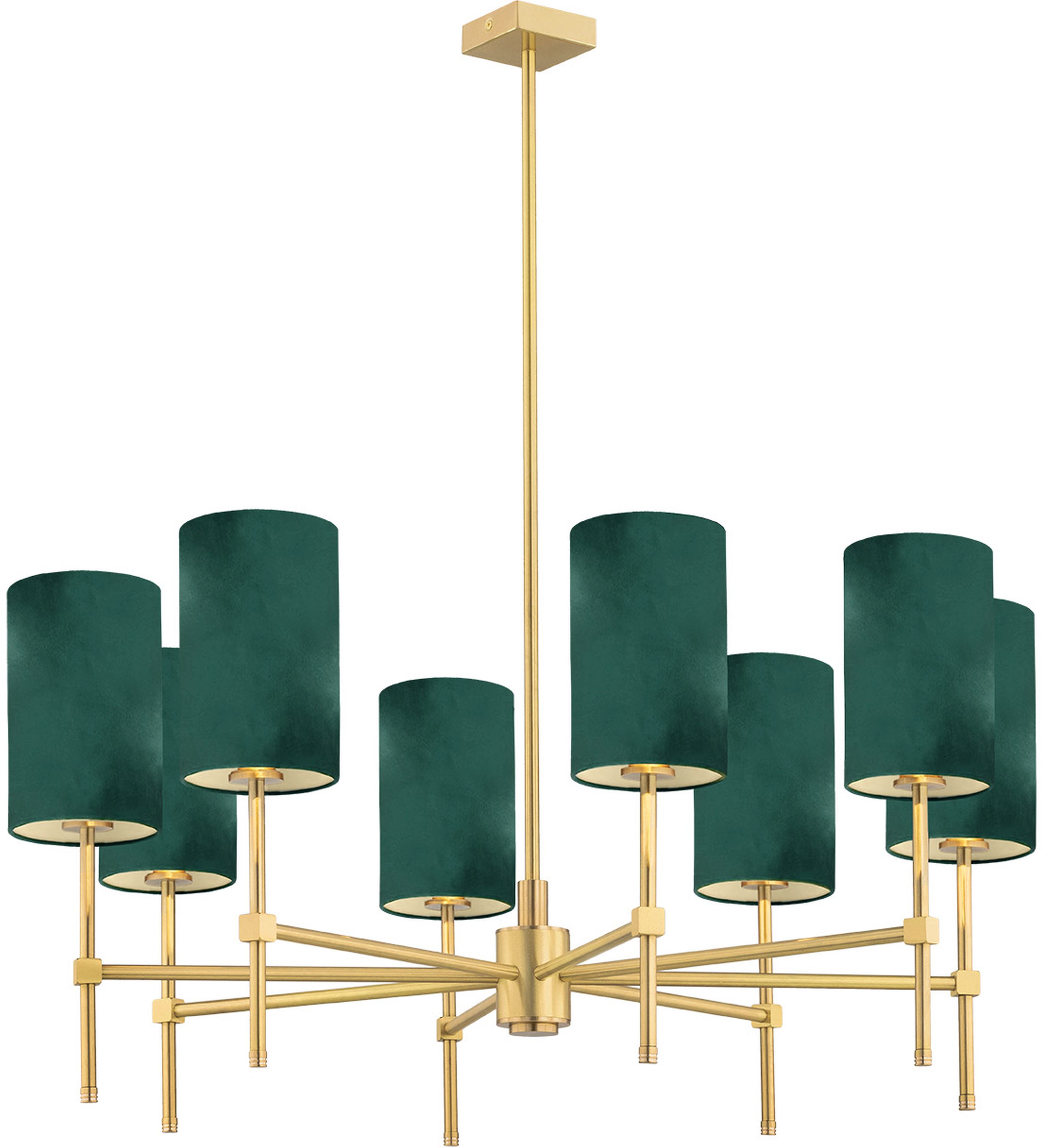 Argon Abruzzo lampă de tavan x7 W alamă-verde 5055