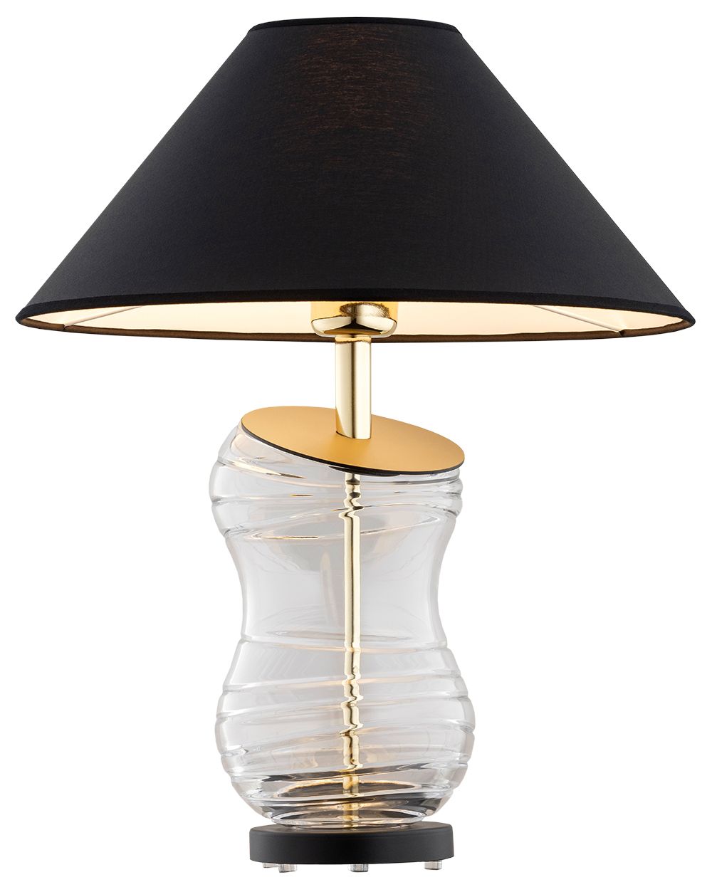 Argon Veneto veioză 1x15 W negru-transparent-alamă 8037