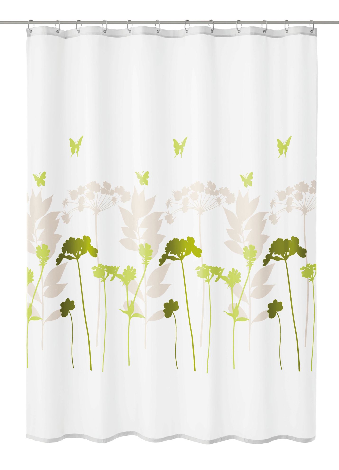 Kleine Wolke Barcelona perdea de duș 180x180 cm alb-verde-gri 5188602344
