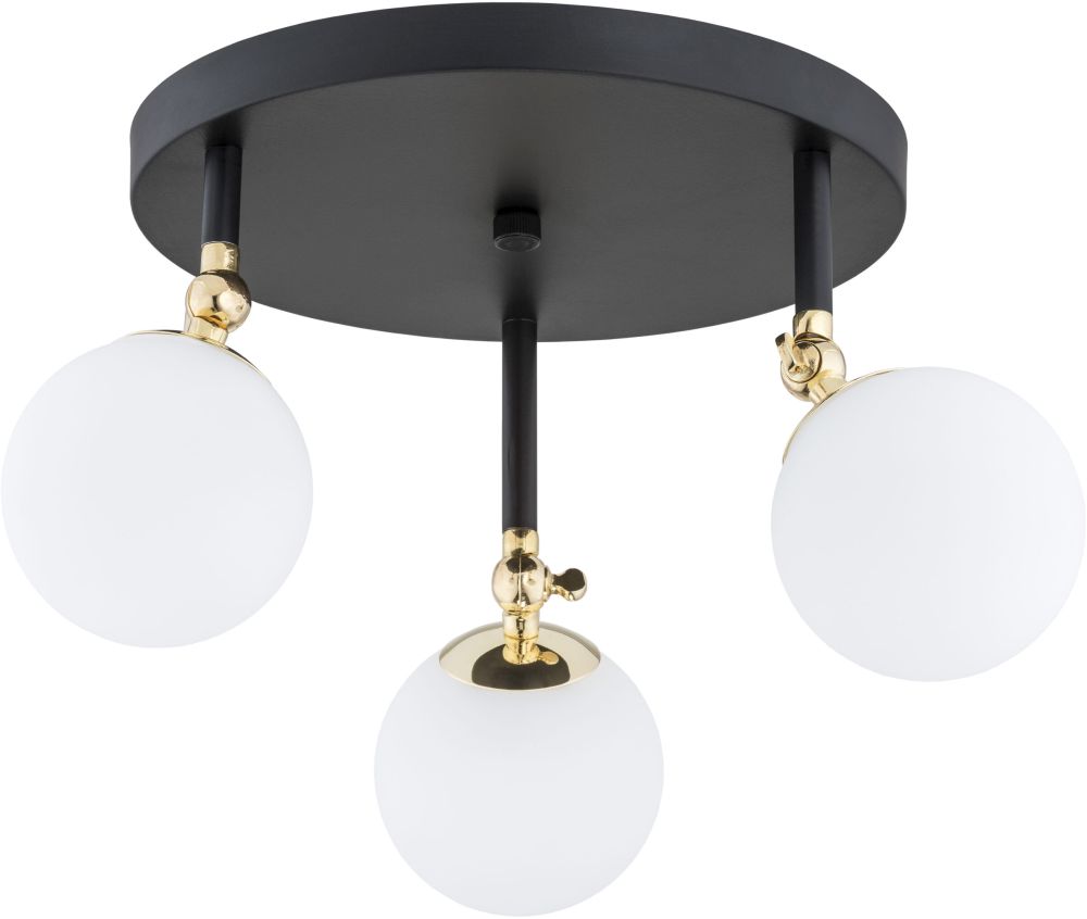 Argon Latina lampă de tavan 3x7 W alb-negru-alamă 1436