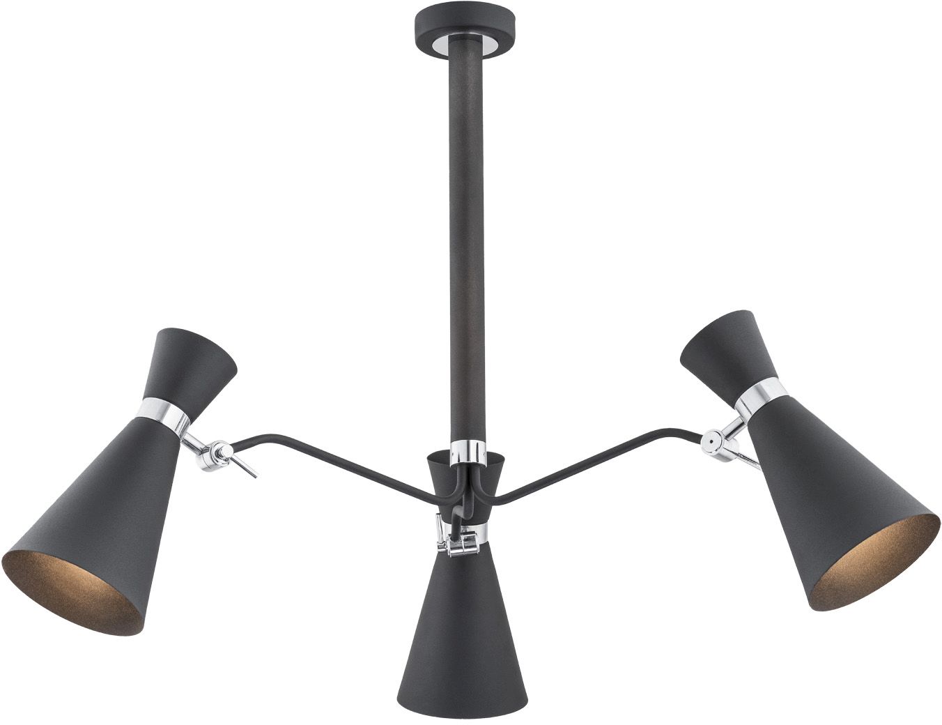 Argon Lukka lampă de tavan 3x15 W negru 1380