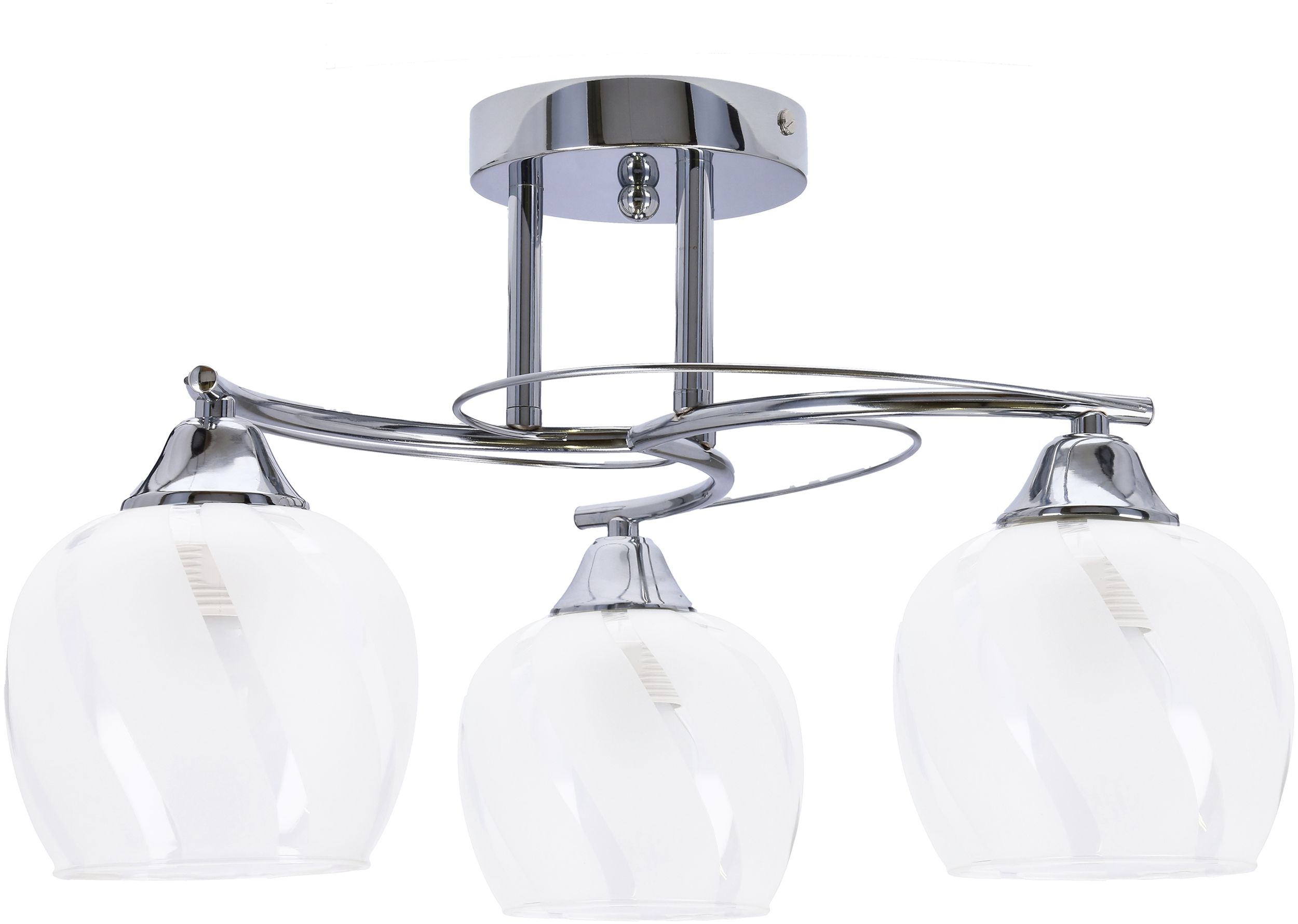 Candellux Prego lampă de tavan 3x40 W alb-crom-transparent 33-09456