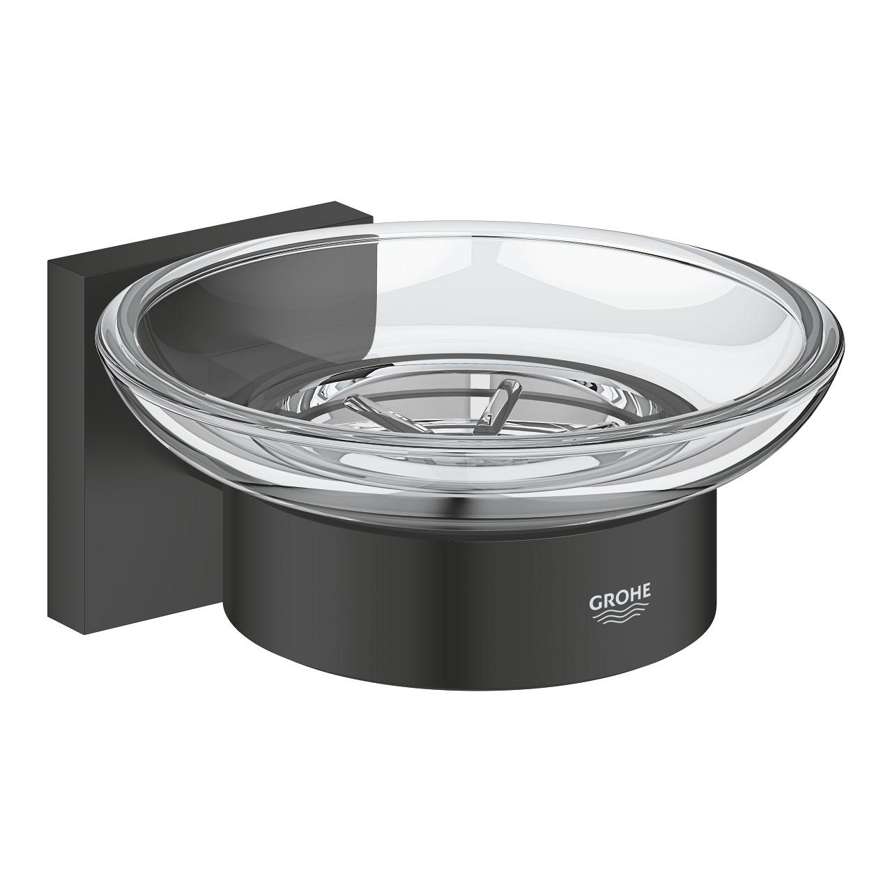 Grohe Start Cube săpunieră perete negru-transparent 410962430