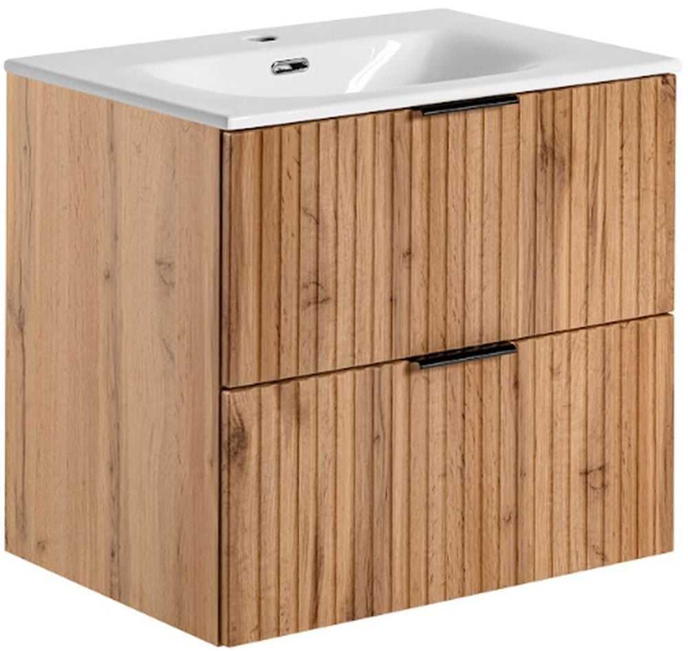 Set dulap Comad Adel Oak ADEL OAK 82-60-B-2S, lavoar Comad Sky SKY60-8099
