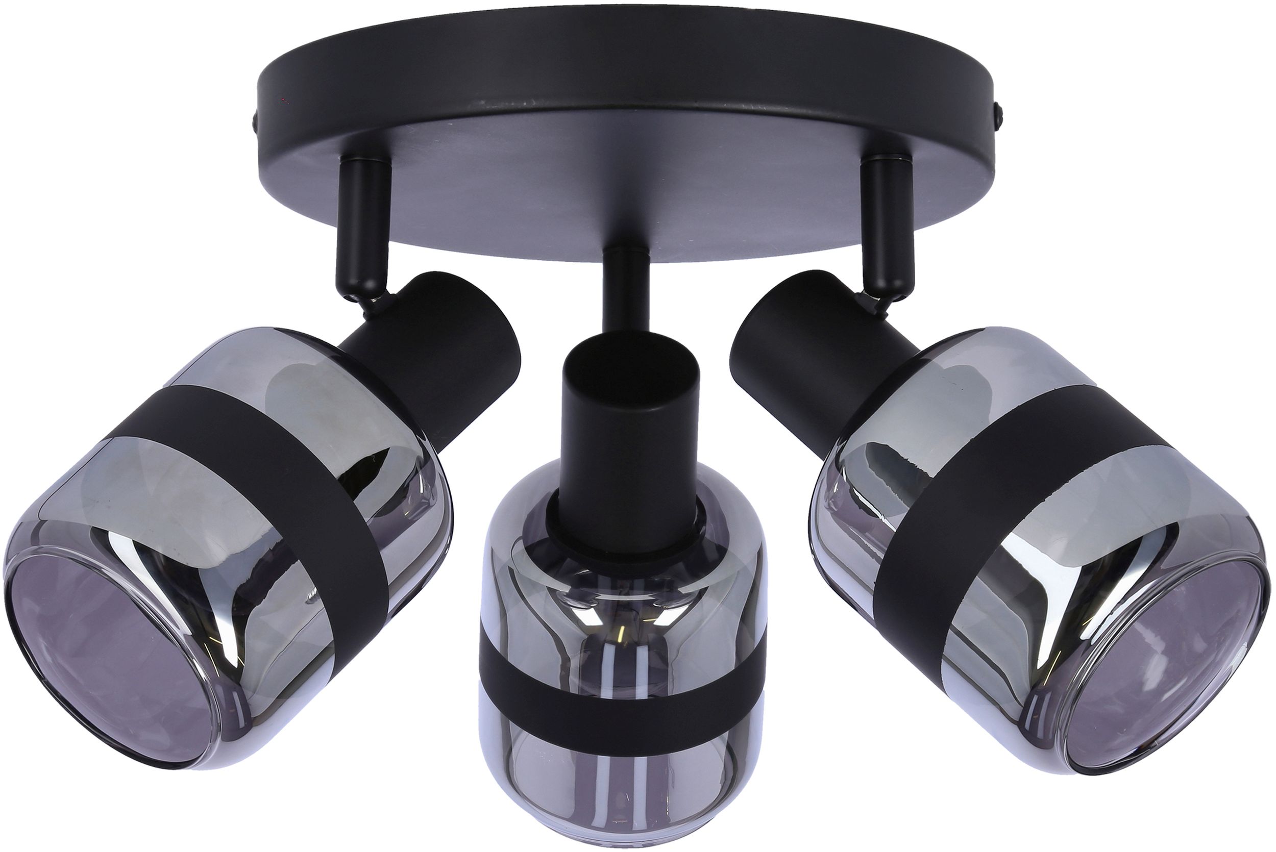 Candellux Yuki lampă de tavan 3x15 W negru-fumuriu 98-13439