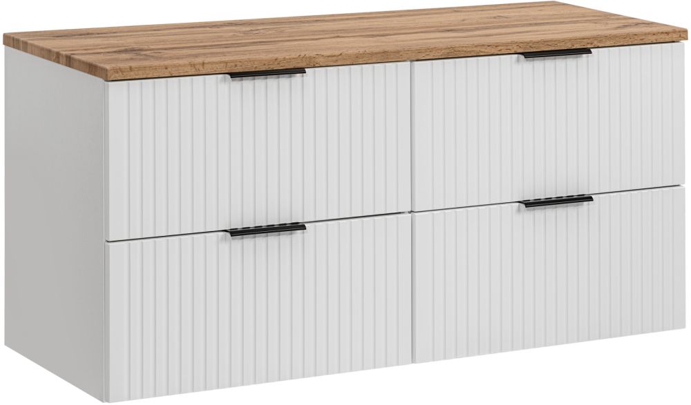 Set dulap Comad Adel White ADEL WHITE 82-60-B-2S, blat Comad Adel Oak BLAT UN. 89-120-B WOTAN