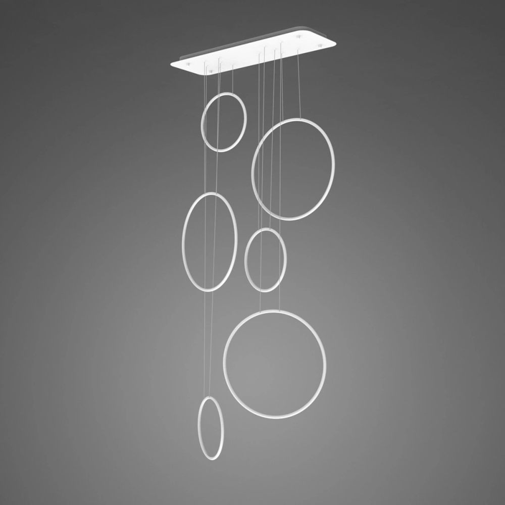 Altavola Design Ledowe Okręgi lampă suspendată 6x130 W alb LA076/P_90_in_3k_white