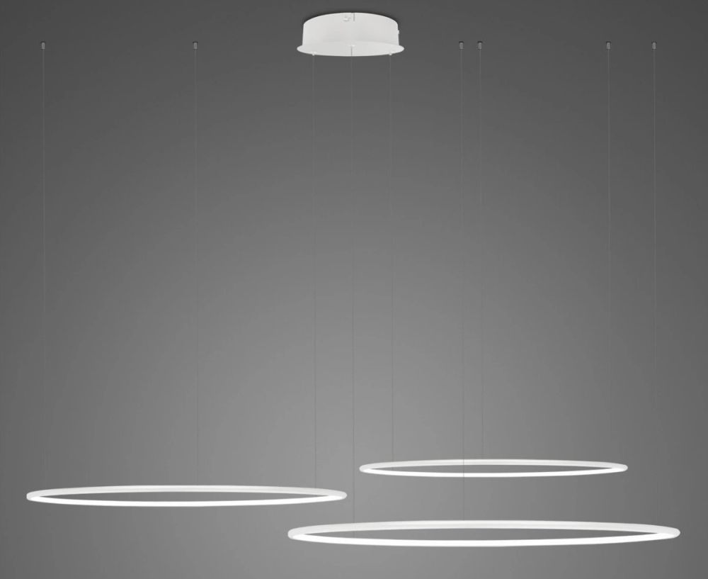 Altavola Design Ledowe Okręgi lampă suspendată 3x68 W alb LA075/CO3_80_in_4k_white