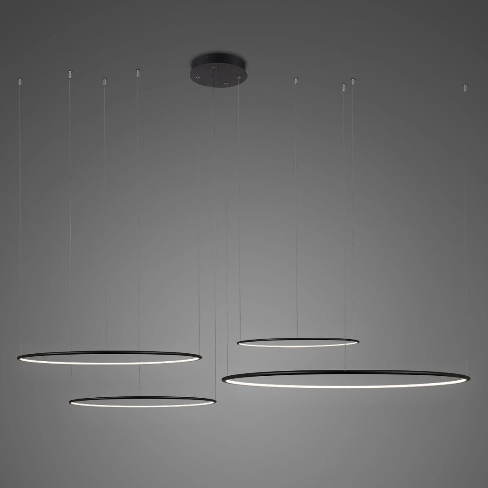 Altavola Design Ledowe Okręgi lampă suspendată 4x152 W negru 22116