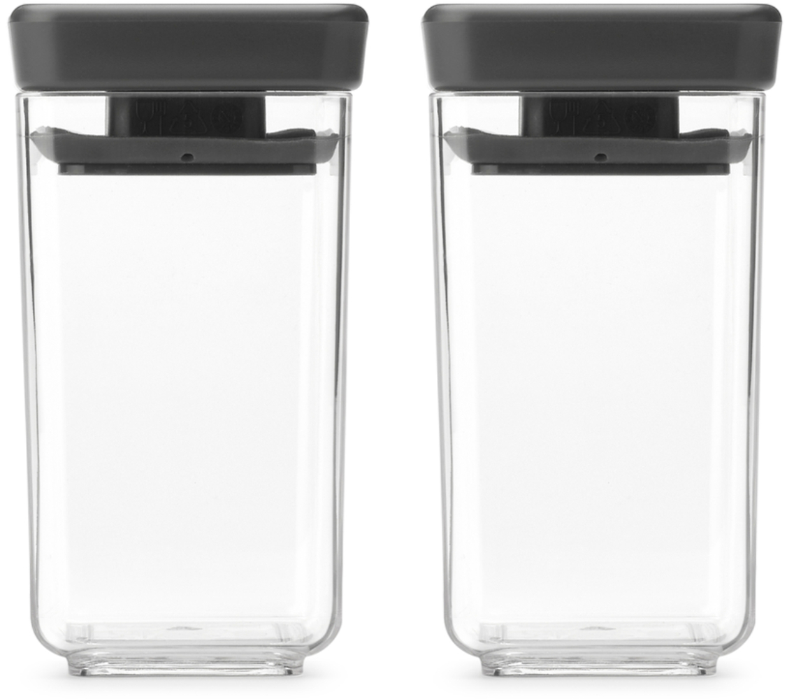 Brabantia Tasty+ set recipiente depozitare xx cm transparent-negru 101137