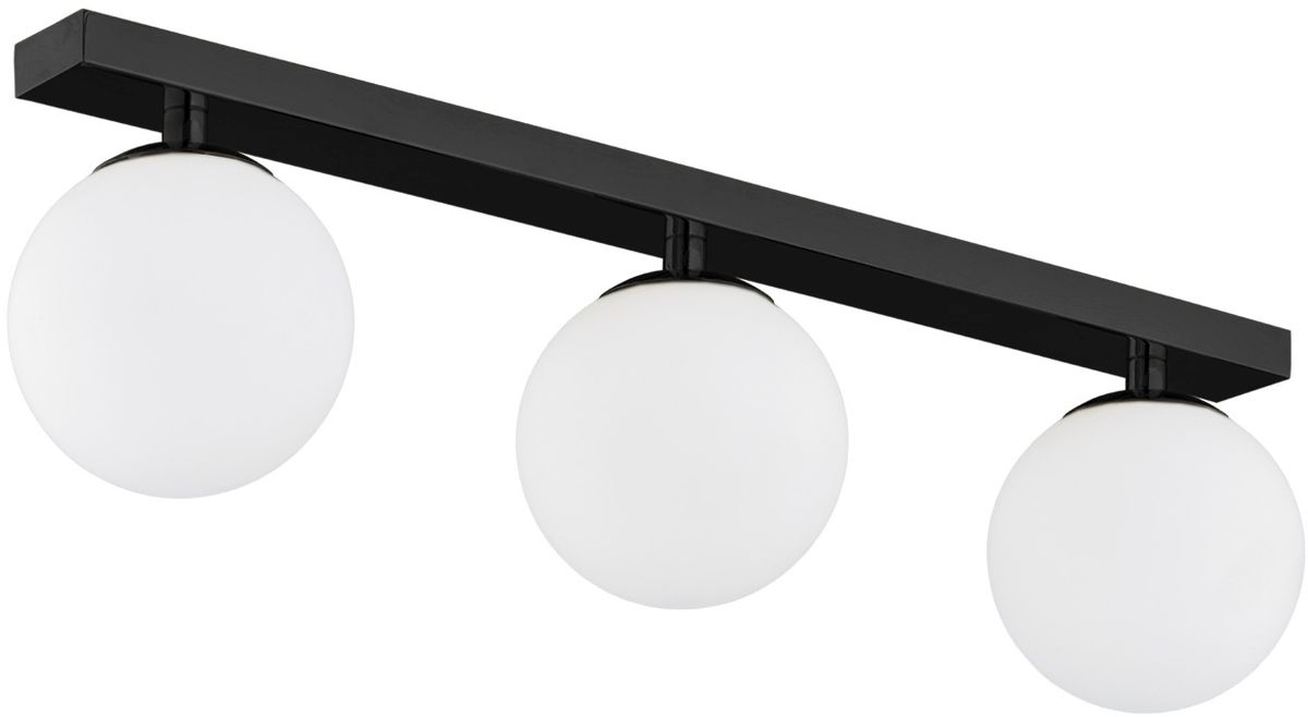 Argon Saara lampă de tavan 3x7 W negru-sticla opal 6317