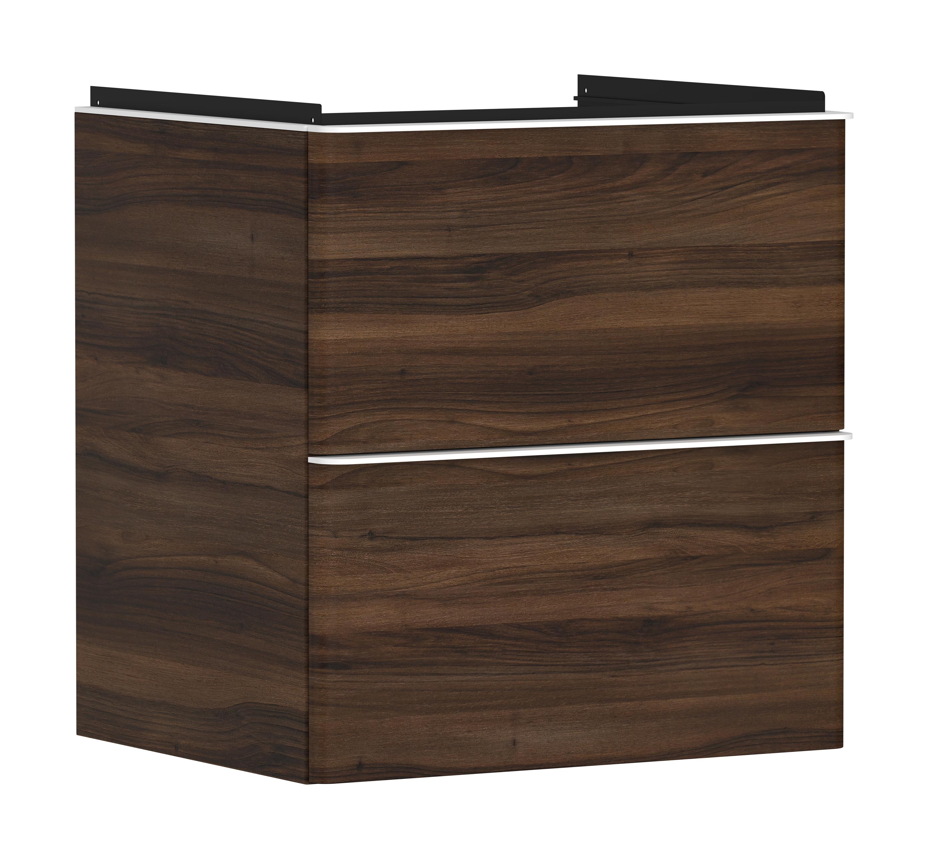 Hansgrohe Xelu Q dulap 58x49.5x60.5 cm sub chiuveta pe perete alb-nucă 54026700
