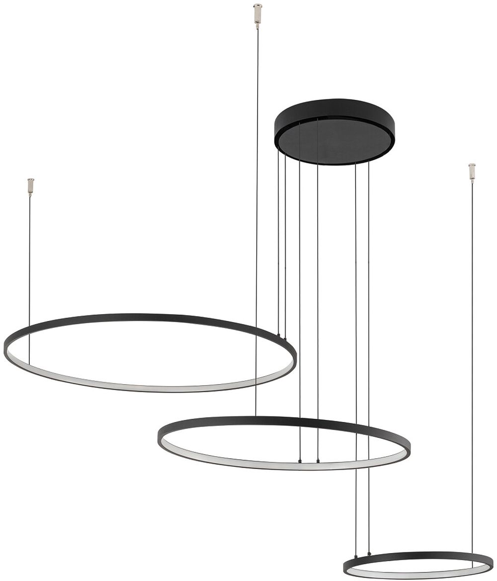 Nowodvorski Lighting Circolo Led lampă suspendată 3x45 W negru 10817