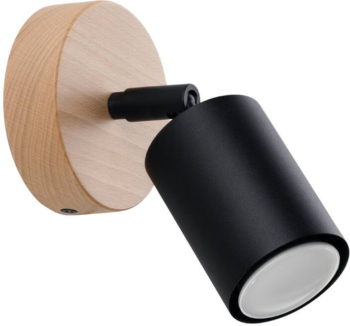 Sollux Lighting Verdo lampă de perete 1x10 W negru-lemn SL.1290